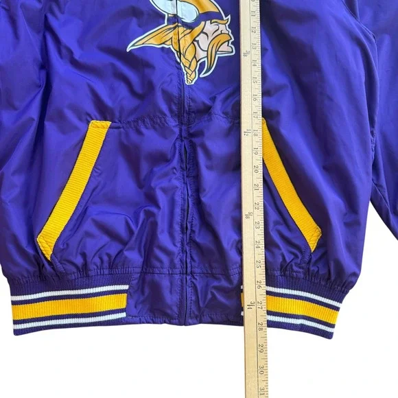 Mens Minnesota Vikings NFL Zip Up Hoodie‎ Jacket Purple Gray XL Reversible